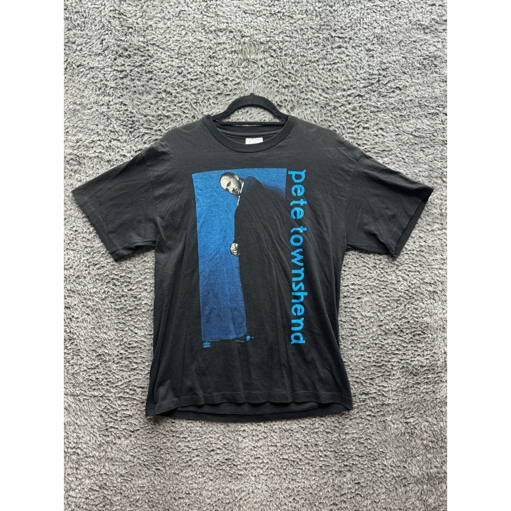 Vintage 90s Pete Townshend Psychoderelict Concert Tour T Shirt Black Mens Size L